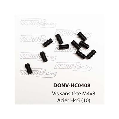 Vis sans têtes M4x8 Acier H45 (10) DONUTS RACING