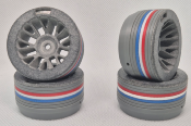 Volant gris Ultimate "FRANCE" Série Limitée pour Radiocommande 1pc (Sanwa, Futaba, Fly sky..) (Bleu/Blanc/Rouge) DAS SPEED