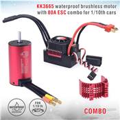 Combo 1/10eme Variateur 80 Amp + Moteur Brushless 3665 4200kV SURPASS HOBBY