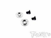 Rondelles d'aileron V2 aluminiums pour 1/10e TT argent