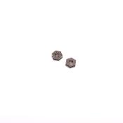 Hexagones de roues aluminiums 5mm (-1) (2) CAT PB SCHUMACHER RACING