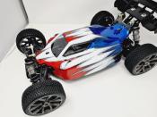 Carrosserie VS2 Rouge/Blanc/Bleu métal peinte pour VS2 HOBAO RACING