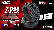 Pneus 05 Buggy 1/8 Gomme Naturel (30 shore) SEUL (2) WS LINE