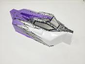 CARROSSERIE EB48 2.x BLANC/SILVER/VIOLET PEINTE POUR EB48 2.0 - 2.1 TEKNO-RC