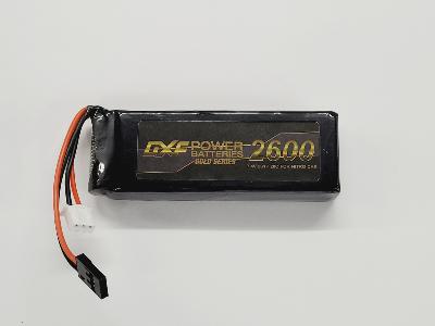 Accu de réception Lipo plat 2600mAh 7.4V (prise JR) DXF-POWER