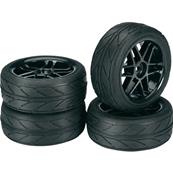 Pneus piste (jantes 6 bâtons, jantes noires) (4) ABSIMA