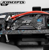 Sangle de batterie en fibre de carbone forgée - Noir pour RC10 1989 Stealth J-CONCEPTS