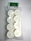 Lot de 4 paires de jantes avants 4x4 (26x38mm) (hex. 12mm) blanches  PR RACING