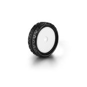 Pneus 1/10e TT Carpet Avant 2wd montés-collés sur jantes blanches - 101 HUDY