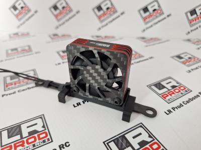 Support Carbone LATERAL pour Ventilateur 40mm - EB48 2.0/2.1/2.2 (bavette large) LR PROD