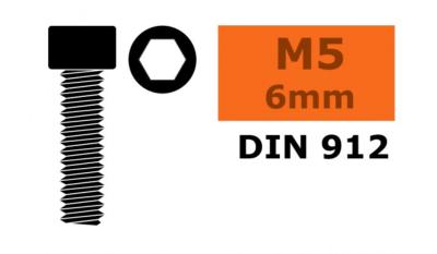Vis têtes cylindriques acier M5x6mm (10)