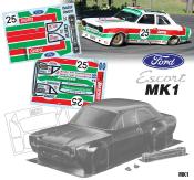 Carrosserie 1/10e Ford MK1 ZACKSPEED, 190mm (non peinte) TEAM-C