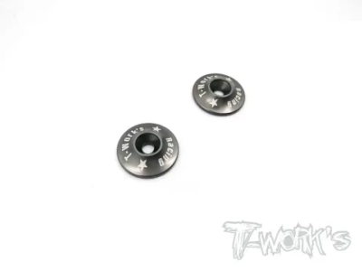 Rondelles d'aileron V2 aluminiums pour 1/10e TT argent T-WORK'S