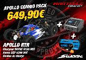 Pack Buggy APOLLO II eEVO 1/8E + Chargeur S100 neo + Lipo DXF 4S 5200mAh SWORKZ