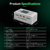 Chargeur iMars D300 PLUS Dual Channel Blanc GENS ACE