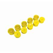 Lot de 5 paires de jantes arrières JAUNE 2020 (hexagones 12mm) 4x4/4x2 X-RAY