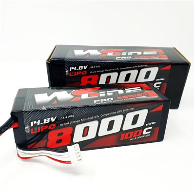Accu lipo WSLine 8000 100c 4s 14.8v (prise EC5) 4S2P
