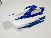CARROSSERIE EB48 2.x BLANC/BLEU METAL PEINTE POUR EB48 2.0 - 2.1 TEKNO-RC