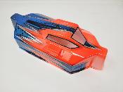 CARROSSERIE EB48 2.0 ORANGE FLUO/BLEU METAL PEINTE POUR EB48 2.0 - 2.1 TEKNO-RC