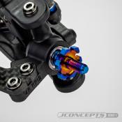 Axe de roue Avt. Titane (2pc) bleu brulé pour RC10B7D JCONCEPTS