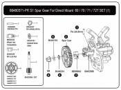 Kit de montage de couronne en arbre Direct (69/70/71/72T) PR RACING