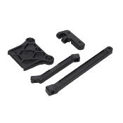 Set de renfort chassis centraux et platine de sauve-servo HARD V2  HB RACING