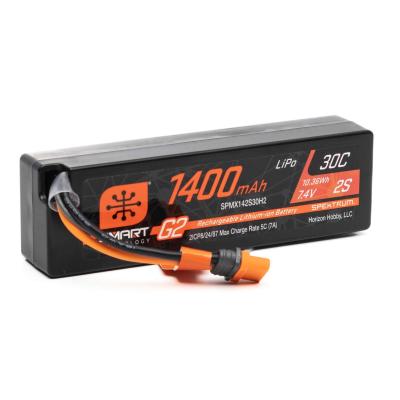 Accu lipo 2S 7.4V 1400mAh 30C SMART G2 prise IC2 SPEKTRUM