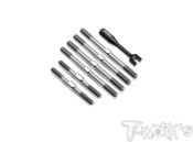 Kit de pas inversés titane pour Tekno-RC EB48 2.1 T-Work's