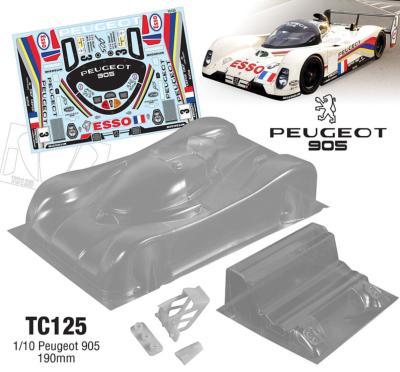 Carrosserie 1/10e PEUGEOT 905 (190mm) (non peinte) TEAM-C
