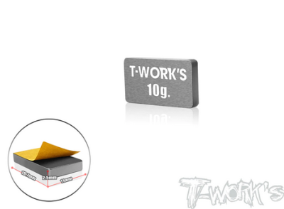 Lest adhésif tungstène de 10 grammes (dimensions : 11 x 9.9 x 2.5mm) T-WORKS