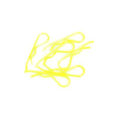 Clips de carrosserie Jaune Fluo 1/8e (6) CORE-RC