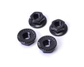 Ecrous Serrated Alloy M4 Nuts Black - pk4 CORE-RC