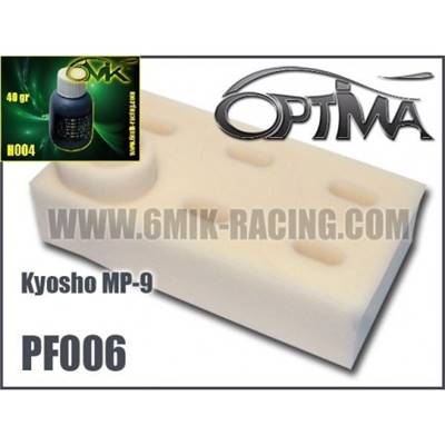 Mousse de filtre à air blanches (6) pour KYOSHO + huile 6-MIK