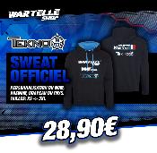 SWEAT WARTELLE-SHOP WS LINE TEKNO 2022 NOIR 280GR - Taille au choix