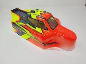 CARROSSERIE S15 ROUGE FLUO/JAUNE FLUO/GRIS PEINTE POUR TEKNO EB48 2.0 J-CONCEPTS