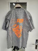 LIQUIDATION - T-SHIRT RB gris / logo moteur orange fluo au dos RB