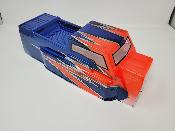 CARROSSERIE ET48 2.x ROUGE FLUO/SILVER/BLEU NUIT PEINTE POUR ET48 2.0 - 2.2 TEKNO-RC
