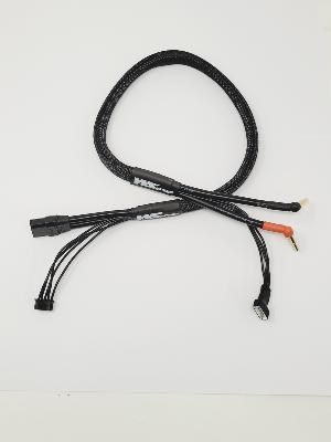 Cable de charge 4S PK 4/5mm + prise Equilibrage pour sortie Chargeur XT90 Noire (60cm) WS-LINE