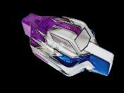 Carrosserie "JC P2" Blanc/Bleu/Silver/Violet pour XRAY XB8 WS-LINE