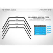 Barre-anti-roulis arrière 1.5mm sur roulements T4'20 X-RAY