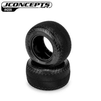 Pneus 1/10 Truck "3DP" + mousses gomme pink (medium) (2) J-CONCEPTS