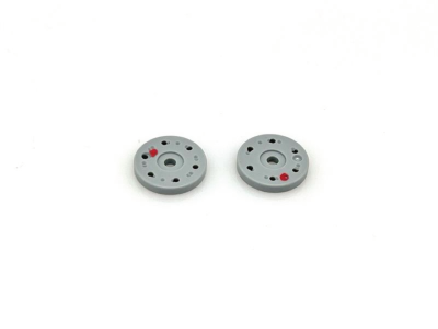 Nouveaux pistons d'amortisseurs plastiques de précision gris (1.4 x 6 trous) (2) SWORKZ