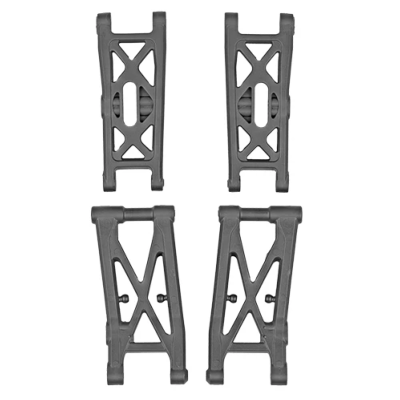 Triangles de suspensions gris retro RB10 FT TEAM-ASSOCIATED