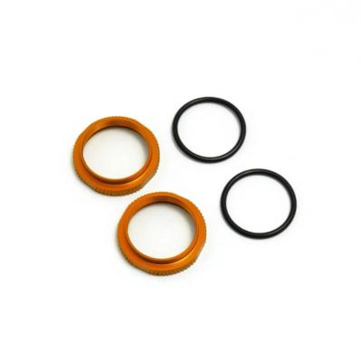 Molette de réglage d'amortisseur COURT ORANGE + joints (2) TEKNO RC