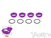 Molettes d'amortisseurs 16mm (4) ( AE/Mugen/Kyosho/SWORKZ/Infinity/HN ) (choix de couleur) T-WORK'S