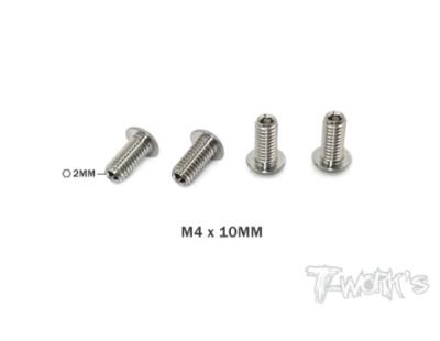 Vis de butées hautes titane M4x10mm (4) T-WORK'S