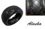 Pneus 1/8e TT Alaska Soft sur jantes blanches (2) HOT-RACE