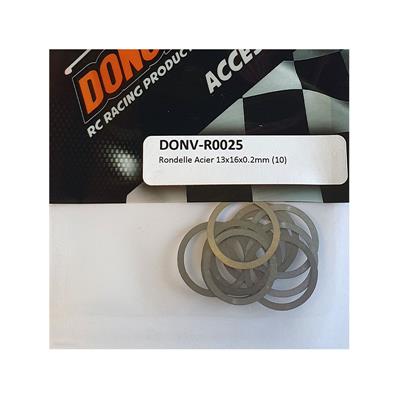 Rondelles acier 13x16x0.2mm (10) DONUTS RACING