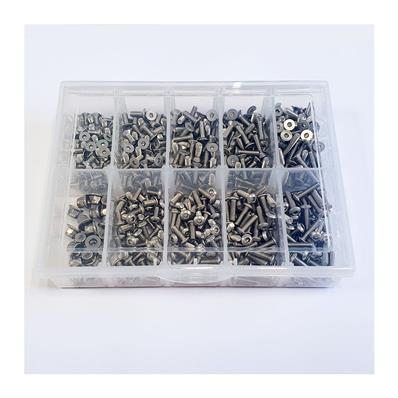 Set Vis M3 Acier 12.9 Plaqué Nikel (470pcs) DONV-SS005 DONUTS RACING