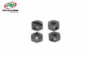 Hexagones de roues (14mm x 5.2mm) (4) 4x2 PR RACING